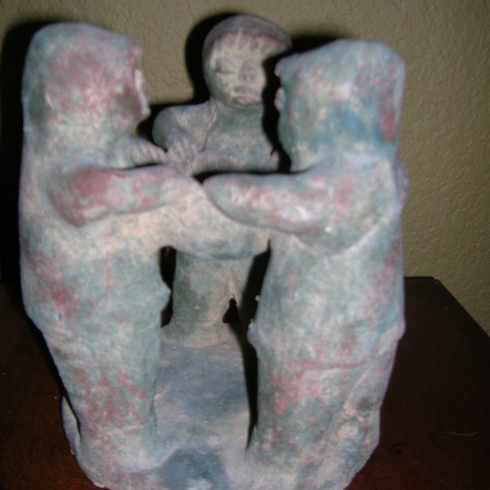 Stone Statue 3 Dancers
